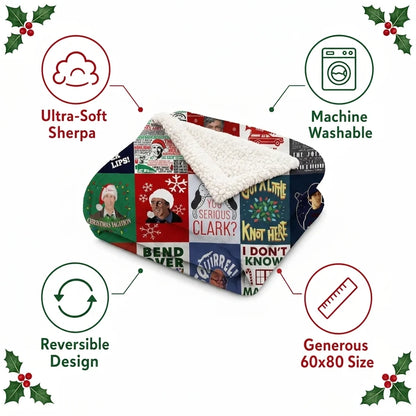 Christmas Sherpa Throw Blanket
