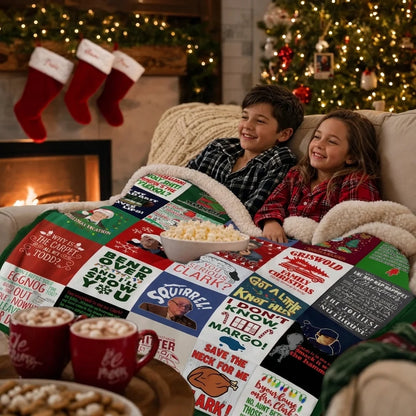 Christmas Sherpa Throw Blanket